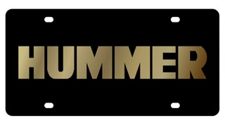 Hummer License Plate - Lazer Style