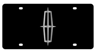 Lincoln Lazer-Tag License Plate Silver Emblem