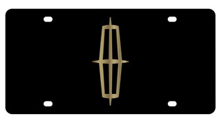 Lincoln Lazer-Tag License Plate Gold Emblem