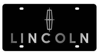 Lincoln Lazer-Tag License Plate Silver Logo