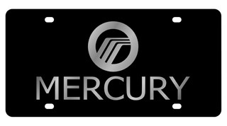 Mercury Lazer-Tag License Plate Silver Logo