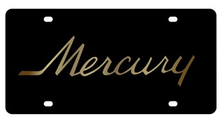 Mercury Lazer-Tag License Plate Gold Script