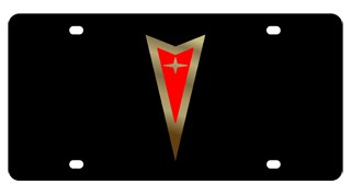Pontiac Gold Logo Lazer-Tag License Plate