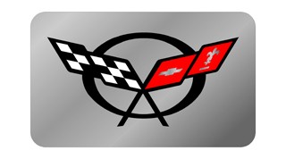 Chevrolet Corvette C5 Exhaust Enhancer Plate - C5 Flags (Stainless Steel)