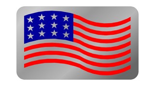 Chevrolet Corvette C5 Exhaust Enhancer Plate - USA Flag (Stainless Steel)