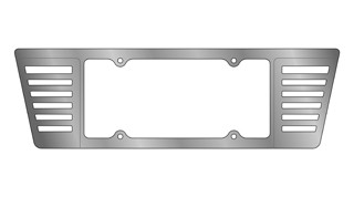 Chevrolet Corvette C6 Billet Style Rear Louver Frame (Mirror)
