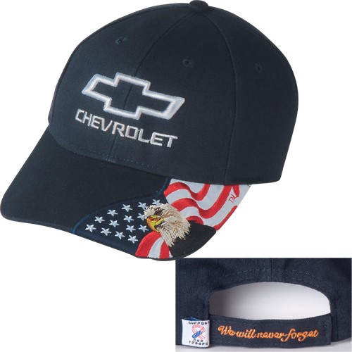 Chevy Hat with American Flag and Bald Eagle