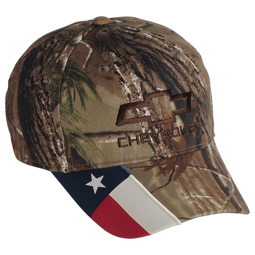 Chevy Camouflage Hat with Texas Flag by Real Tree