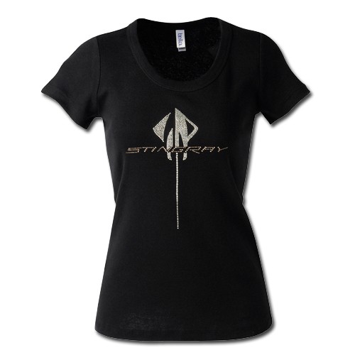 Ladies Corvette Stingray T Shirt with Rhinestones