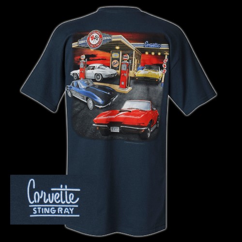 Corvettes in Service Station T Shirt