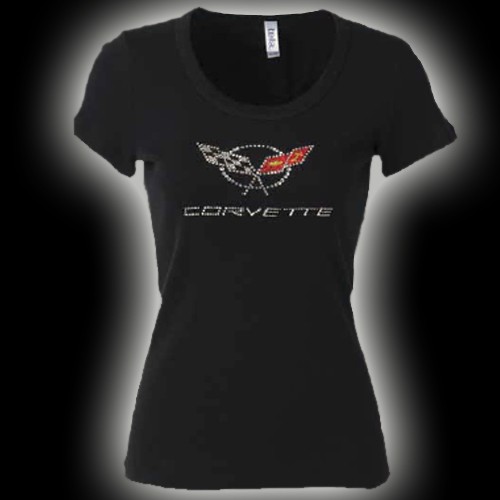 C5 Corvette Ladies Rhinestone T Shirt