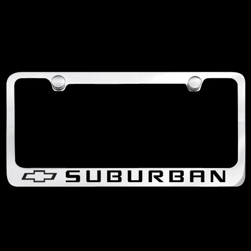 Chevy Suburban License Plate Frame Chrome