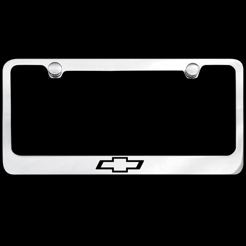 Chevrolet License Plate Frame with Bowtie - Chrome