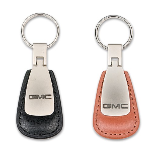 GMC Leather Teardrop Keychain