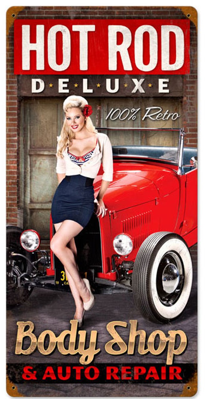 Body Shop Vintage Sign by Hot Rod Magaizine