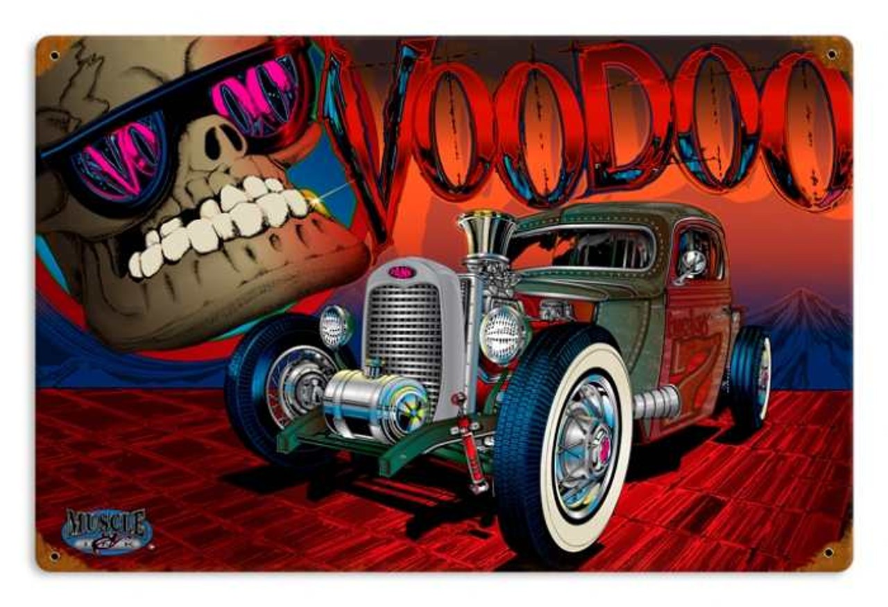Rat Rod Voodoo Vintage Sign