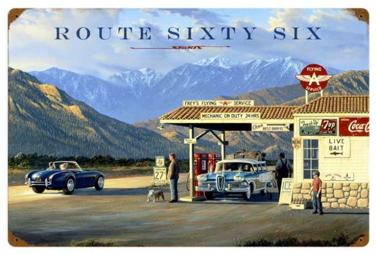 Route 66 Vintage Sign 24 x 16