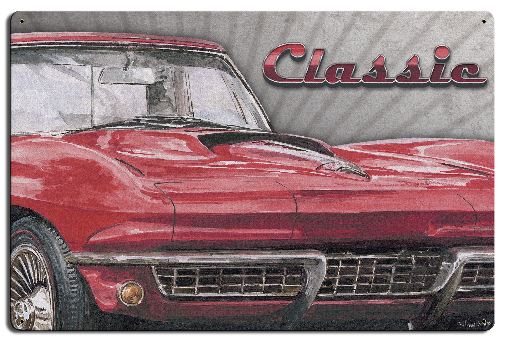 Corvette Stingray Classic Vintage Sign