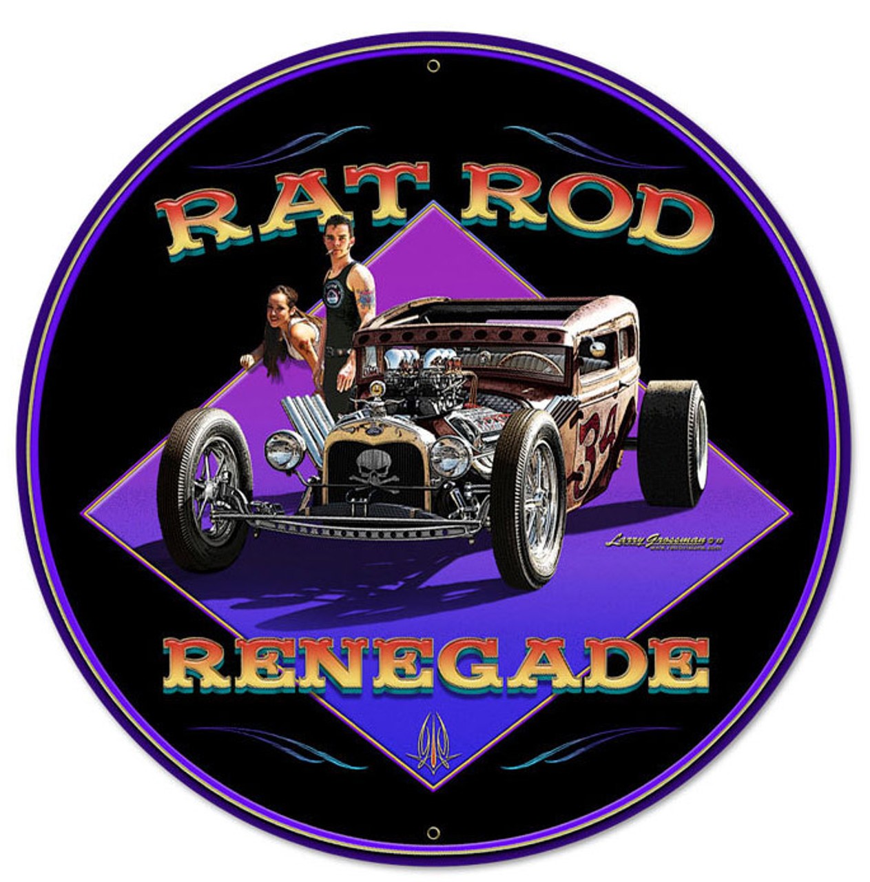 Rat Rod Renegade Vintage Sign 14 x 14