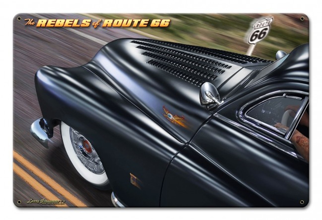 Rebels of Route 66 Vintage Sign 18 x 12