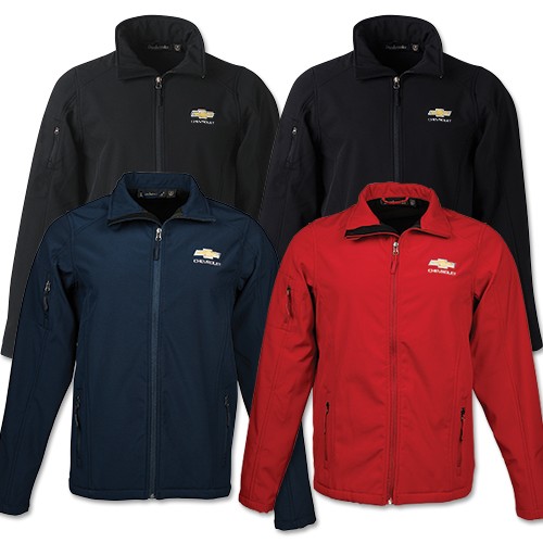 Men's Chevrolet Soft Shell Jacket with Gold Bowtie