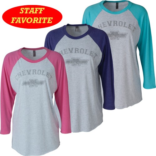 Ladies Chevrolet Baseball T Shirt