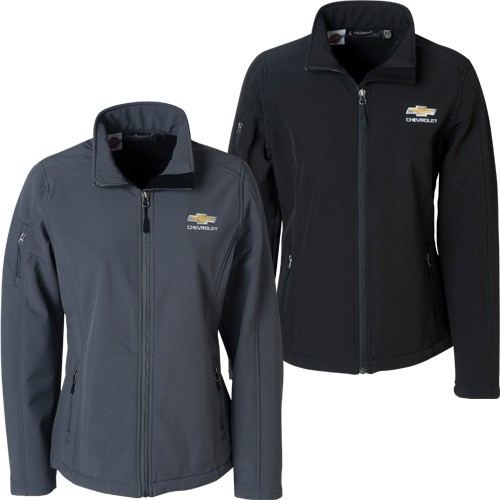 Ladies Chevrolet Soft Shell Jacket with Gold Bowtie