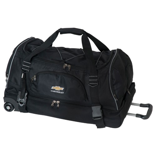 Chevrolet Rolling Duffel Bag with Gold Bowtie