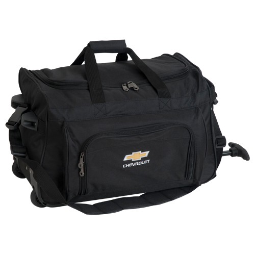 Chevrolet Vanguard Rolling Duffel Bag with Gold Bowtie