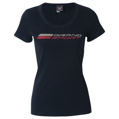 Ladies C7 Corvette Grand Sport Rhinestone T Shirt