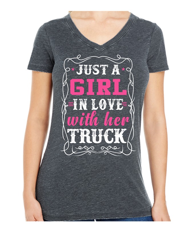 Girl in Love with Her Truck T Shirt