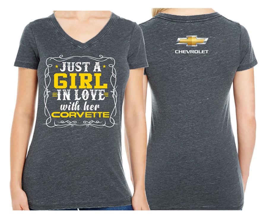 Girl in Love with Her Corvette T Shirt