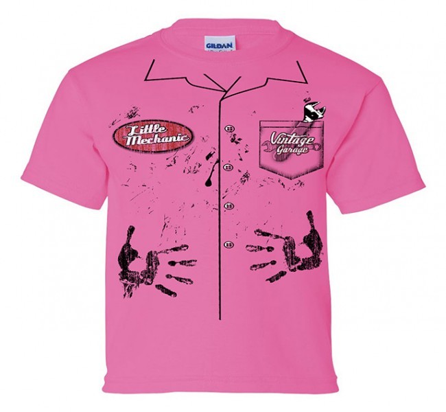 Little Mechanic Pink Youth T Shirt