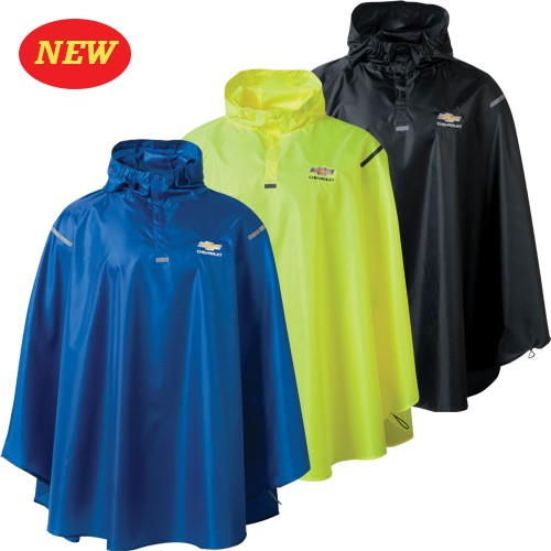 Chevrolet Unisex Packable Poncho with Gold Bowtie