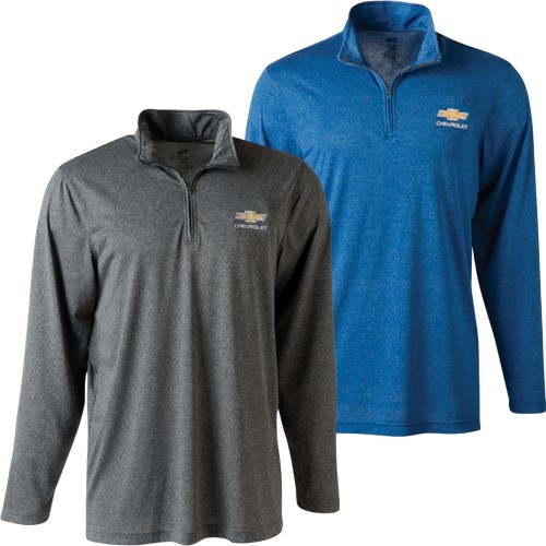 Chevrolet Cool & Dry Quarter Zip Jacket with Gold Bowtie