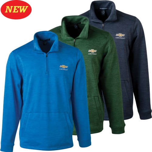 Chevrolet Quarter Zip Fleece Jacket with Gold Bowtie
