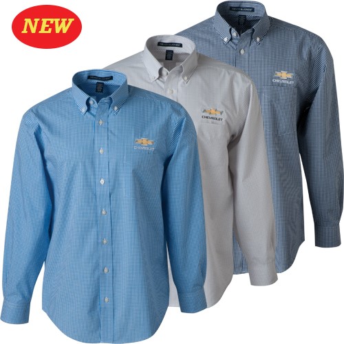 Chevrolet Gingham Check Shirt with Gold Bowtie