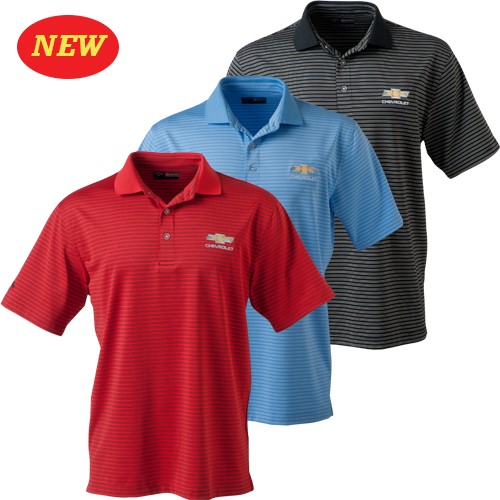 Chevrolet Stripe Polo with Gold Bowtie