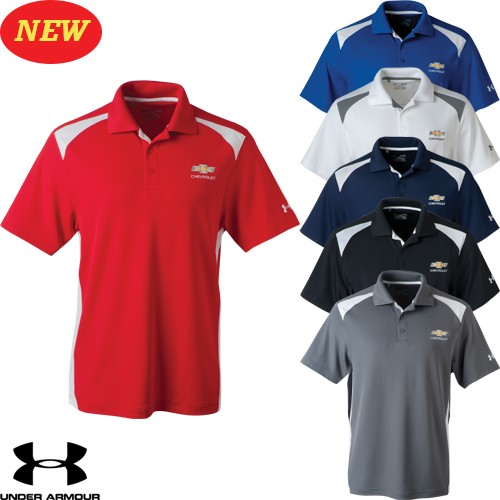Chevrolet Under Armour Colorblock Polo with Gold Bowtie