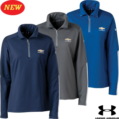 Ladies Chevrolet Under Armour Quarter Zip Qualifier Jacket with Gold Bowtie