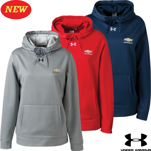 Ladies Chevrolet Under Armour Fleece Hoody with Gold Bowtie