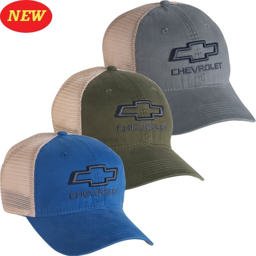 Chevrolet 3-D Tea Stain Mesh Hat with Bowtie