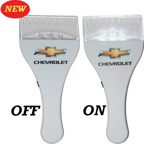 Chevrolet Lighted Ice Scraper with Gold Bowtie