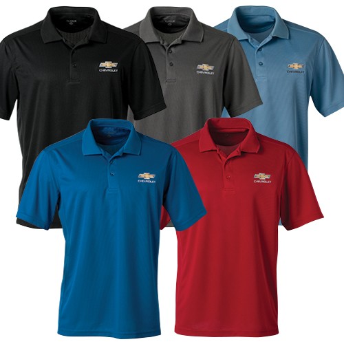 Chevrolet Ice Pique Polo with Gold Bowtie 