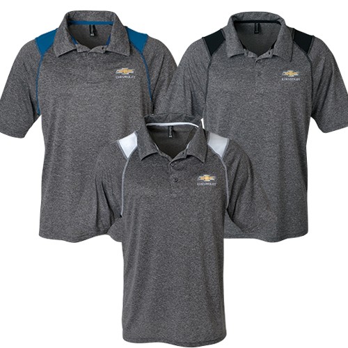 Chevrolet Mystic Heather Polo with Gold Bowtie
