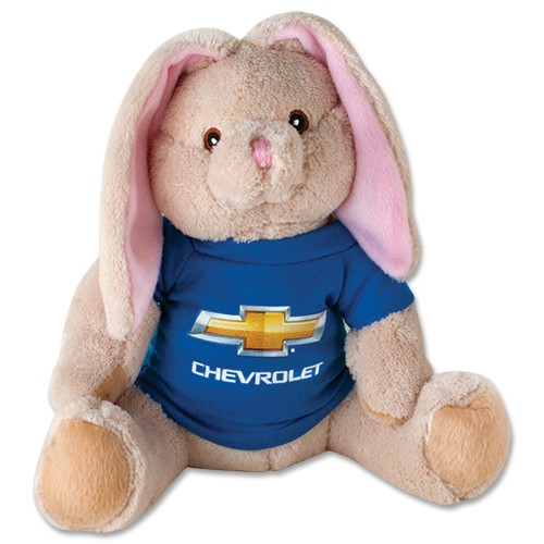 Chevrolet 10" Extra Soft Bunny Toy with Gold Bowtie