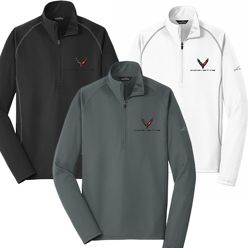 Men's C8 Corvette Eddie Bauer 1/2 Zip Fleece