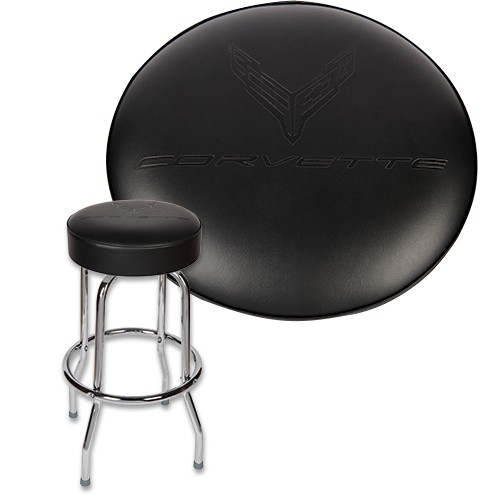 C8 Corvette Leatherette Debossed Stool