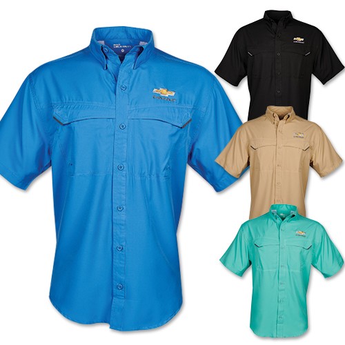 Chevrolet Fishing Shirt with Gold Bowtie