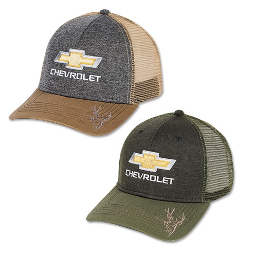 Chevrolet Dri Duck Trucker Hat with Gold Bowtie